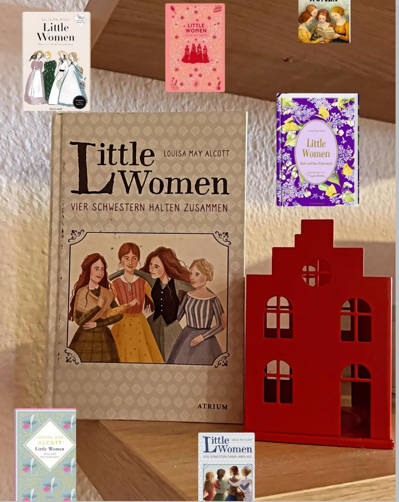 Das Buch "Little Women" mit einer Karikatur der vier Schwestern auf dem Cover.
