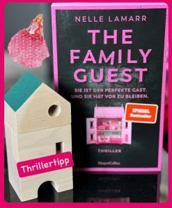 Schwarzes Cover mit einem pinken Barbie Haus in der Mitte und dem Buchtitel ebenfalls in pink oben drüber.