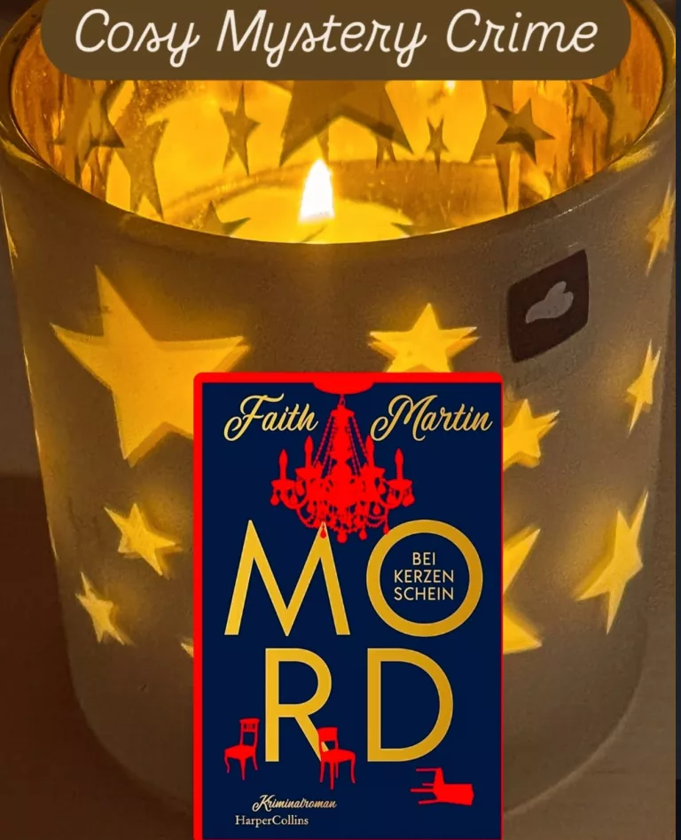 Das schlichte Buchcover auf dem die Silhouette eines roten Kronleuchters unter dem groß MORD steht.